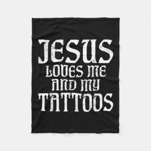 Manta Polar Jesús Me Ama A Mí Y A Mi Tatuaje De Tentos Tattoos