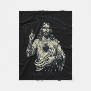 Manta Polar Jesús me ama y mis tatuajes cristianos tatuados