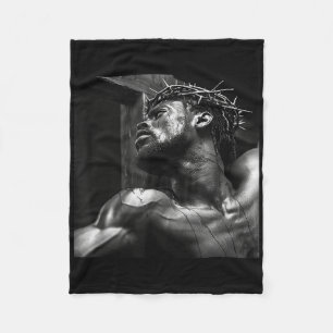 Manta Polar Jesús Negro, Cristianismo, Iglesia, Cristo, Jesús