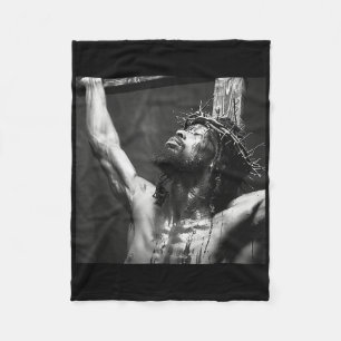 Manta Polar Jesús Negro, Cristianismo, Iglesia, Cristo, Jesús