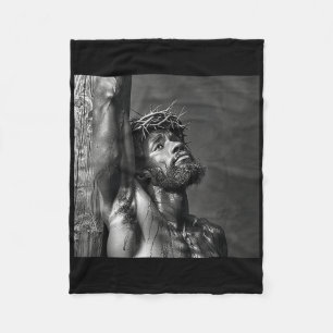 Manta Polar Jesús Negro, Cristianismo, Iglesia, Cristo, Jesús