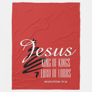 Manta Polar JESÚS REY DE LOS REYES Navidades Escritura Cristia