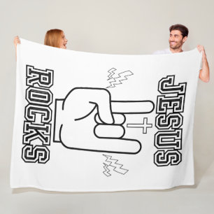 Manta Polar Jesus Rocks Festival Bíblico W/B