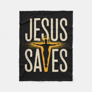 Manta Polar Jesús salva la fe cristiana Devoción Creyente