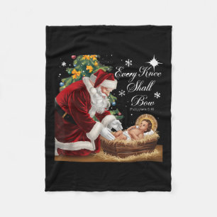Manta Polar Jesús Santa Navidades Cristianos Navidad Cada Knee