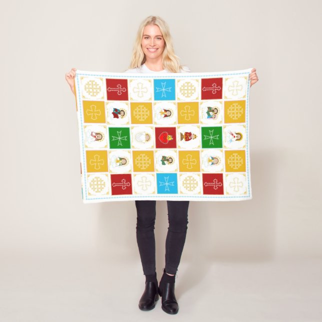 Manta Polar Jesús, santos y ángeles (In situ)