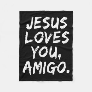 Manta Polar Jesús te ama amigo cristiano creyente fe Dios