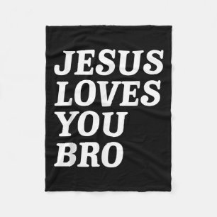 Manta Polar Jesús Te Ama Hermano, Graciosa Fe Cristiana Retro