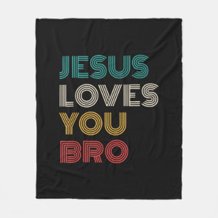 Manta Polar Jesús Te Ama Hermano, Gracioso Retro De Fe Cristia