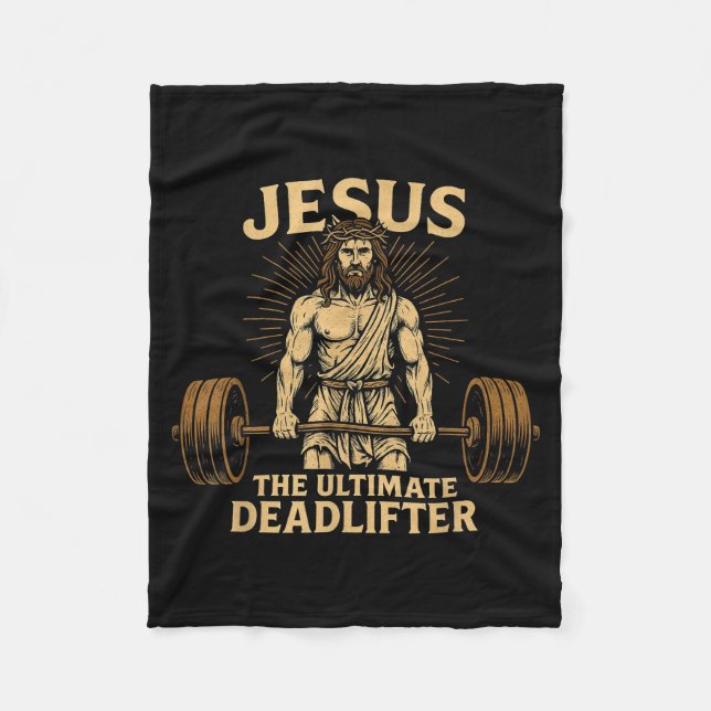 Manta Polar Jesus The Deadlifter Christian Fitness  (Anverso)