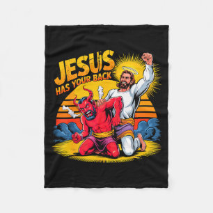 Manta Polar Jesús Tiene Tu Espalda Fe Cristiana