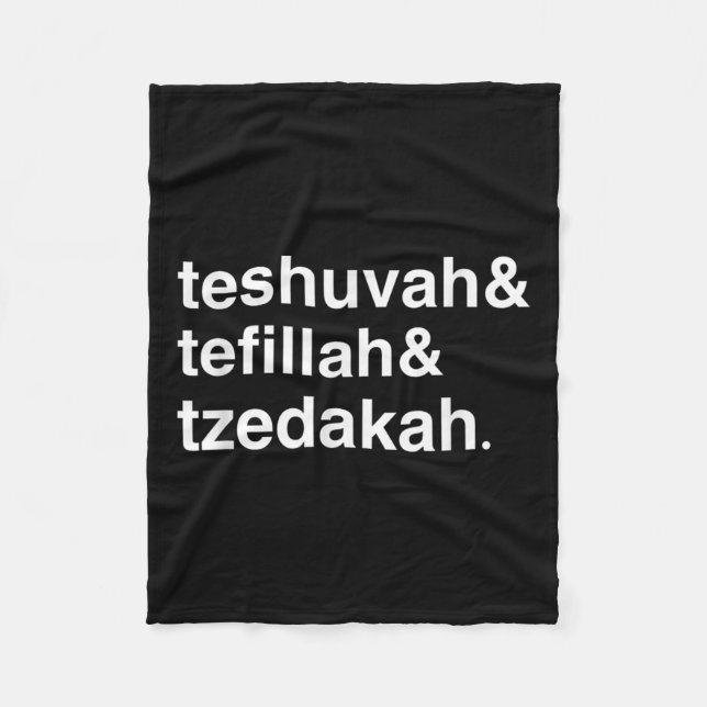Manta Polar Jewish New Year Yom Kippur Teshuvah Tefillah Tzeda (Anverso)