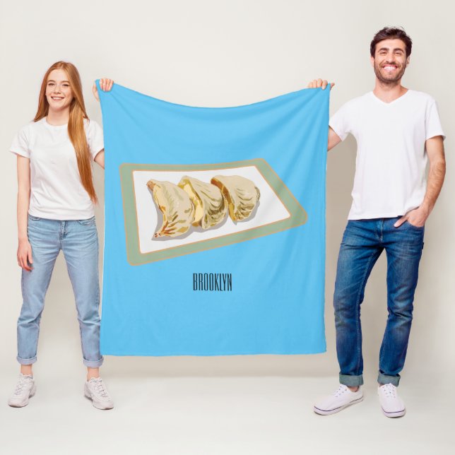 Manta Polar Jiaozi / ilustracion personalizado chino de bolas  (In situ)