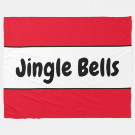 Manta Polar JINGLE BALLS Retro Texto Luminoso Tiras Blancas Ro