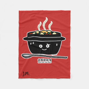 Manta Polar Jjigae suaves picantes coreanos de Sundubu de la