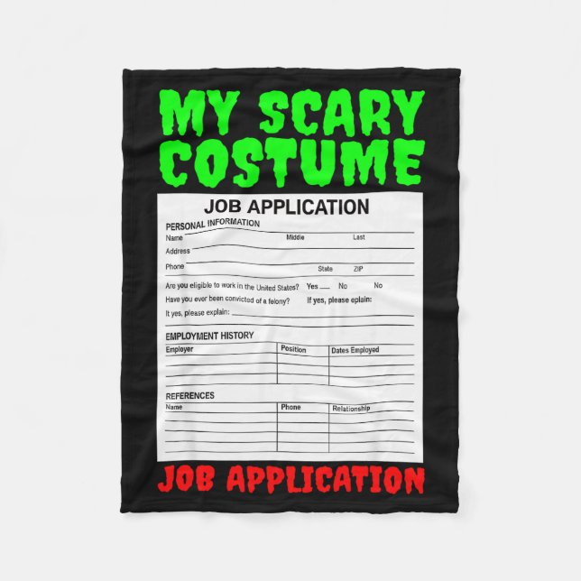 Manta Polar Job Application Funny Y Halloween Costume Trick Or (Anverso)