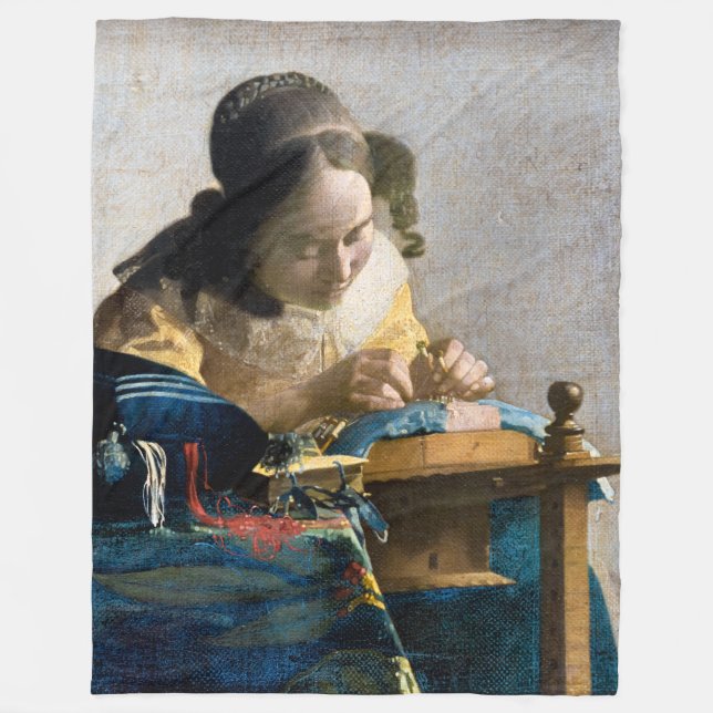 Manta Polar Johannes Vermeer - El Lacemaker (Anverso)