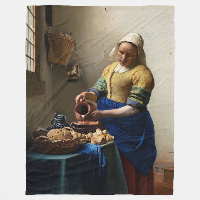 Manta Polar Johannes Vermeer - La Milkmaid (Anverso)