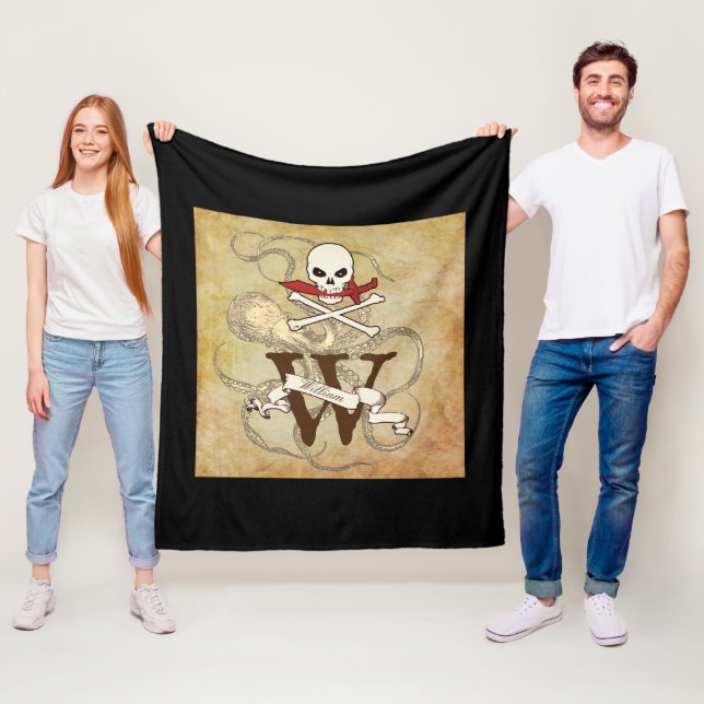 Manta Polar Jolly Roger Monogram Inicial (In situ)