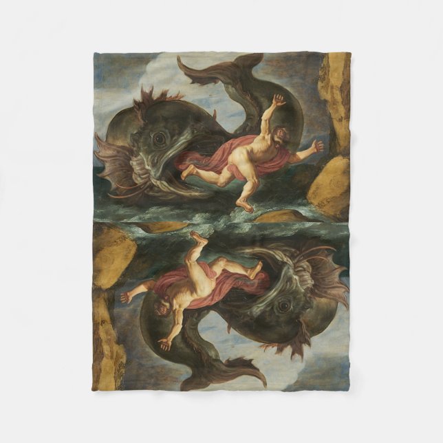 Manta Polar "Jonah y la ballena" cobertizo (Anverso)