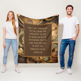 Manta Polar Joshua 1:9 Fleece Blanket Encouraging Bible Verse 