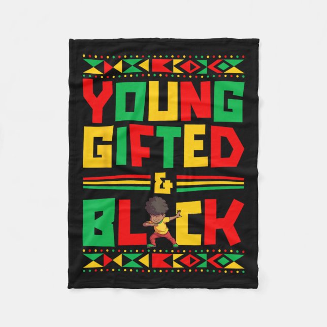 Manta Polar Joven chico negro niño de historia afroamericana (Anverso)