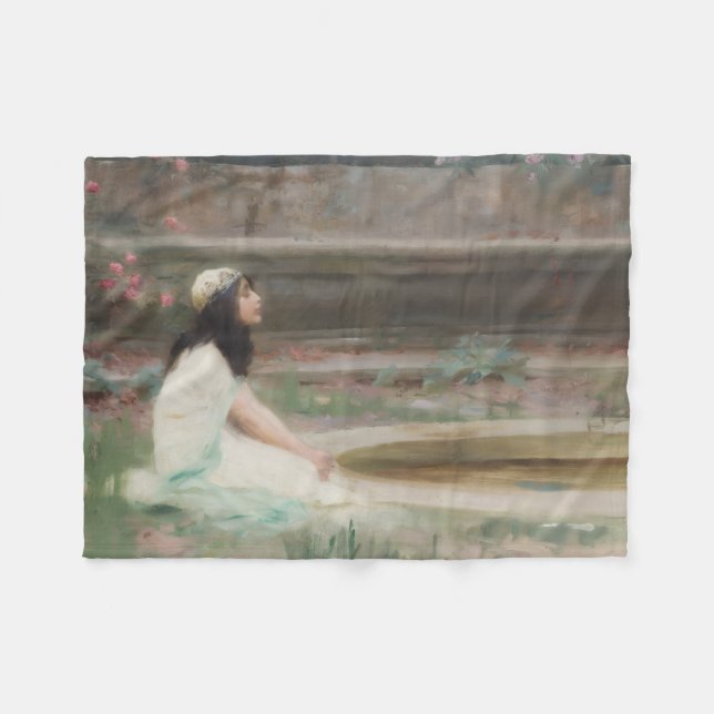 Manta Polar Joven muchacha junto a una piscina (de Herbert Dra (Frente (Horizontal))
