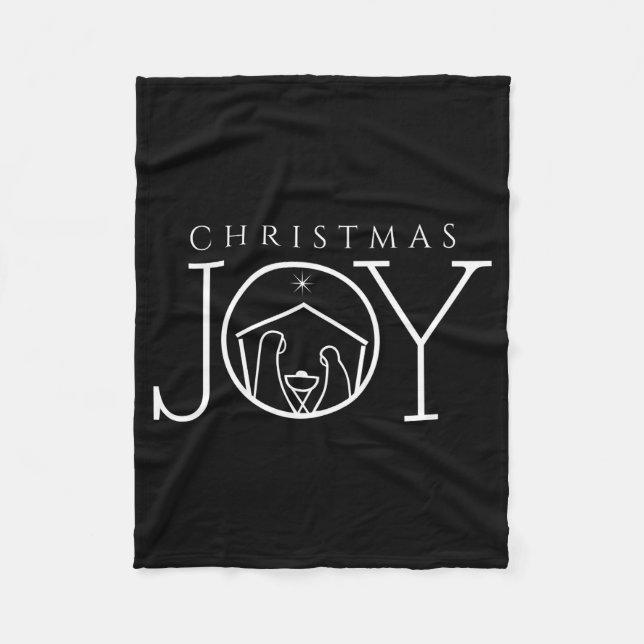 Manta Polar Joy Nativity Christian Religious Christmas  (Anverso)