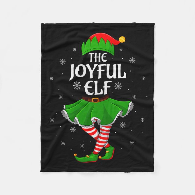 Manta Polar Joyful Elf Christmas Family Girls Women Elf Squad  (Anverso)