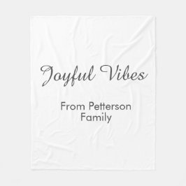 Manta Polar Joyful Vibes red Christmas add family name date