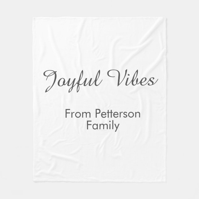 Manta Polar Joyful Vibes red Christmas add family name date  (Anverso)