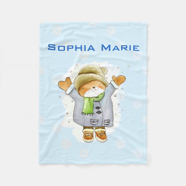Manta Polar Joyous Winter Cat (Anverso)