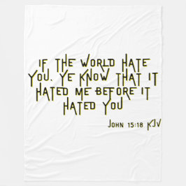 Manta Polar Juan 15:18 Verso de Escritura Biblia de KJV