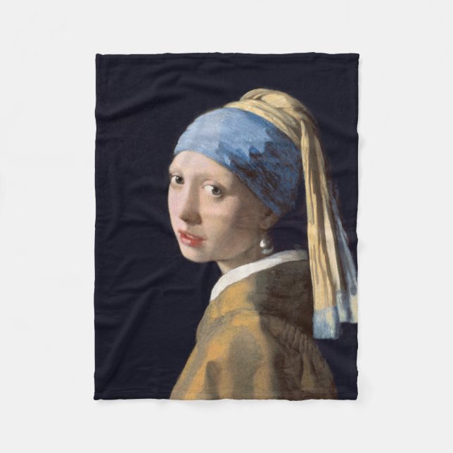 Manta Polar JUAN VERMEER - Chica con un pendiente 1665 de la (Anverso)