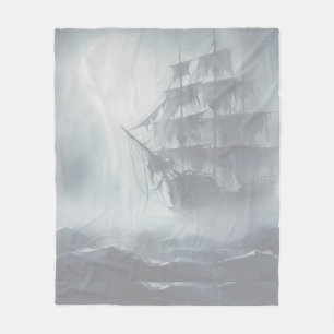 Manta Polar Jubilación de Barco Pirata Gris, Niebla Gris