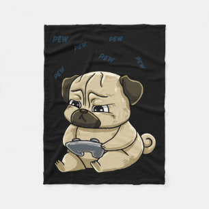 Manta Polar Juego de Gamepad Pug Pew Lindo Hob 