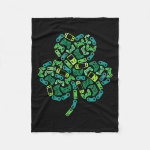 Manta Polar Juego Hombres Shamrock Niños Jugador Día St Patric