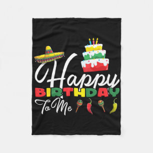 Manta Polar Jueves Mexicano Sombrero Pastel de Cuta Feliz Cump