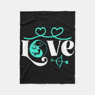 Manta Polar Jugador de bádminton Juego Volante Amor Yin-yang B