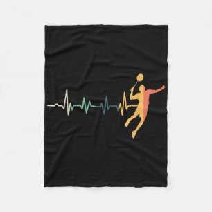 Manta Polar Jugador de bádminton Retro Heartbeat Entrenador de