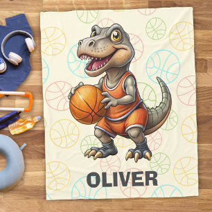 Manta Polar Jugador de Baloncesto Dinosaurio Lindo