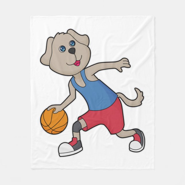 Manta Polar Jugador de baloncesto Dog (Anverso)