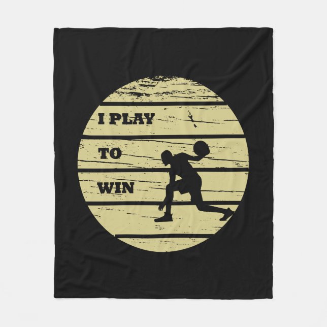 Manta Polar Jugador de baloncesto driñando atardecer retro vin (Anverso)