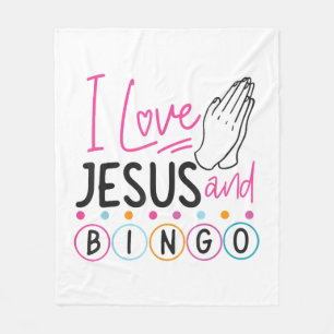 Manta Polar Jugador de Bingo Jesús Fe Católica Yo Amo a Jesús 