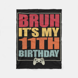 Manta Polar Jugador de cumpleaños de 11 años Bruh es mi 11º B