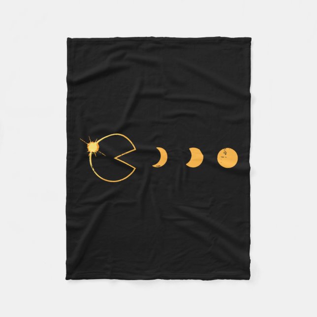 Manta Polar Jugador de eclipse solar comiendo videojuego retro (Anverso)