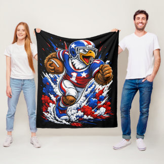 Manta Polar Jugador de Fútbol Águila Patriótica USA #1