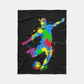 Manta Polar Jugador de Fútbol Colorido 