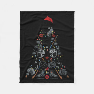 Manta Polar Jugador de hockey sobre hielo Árbol navideño navid
