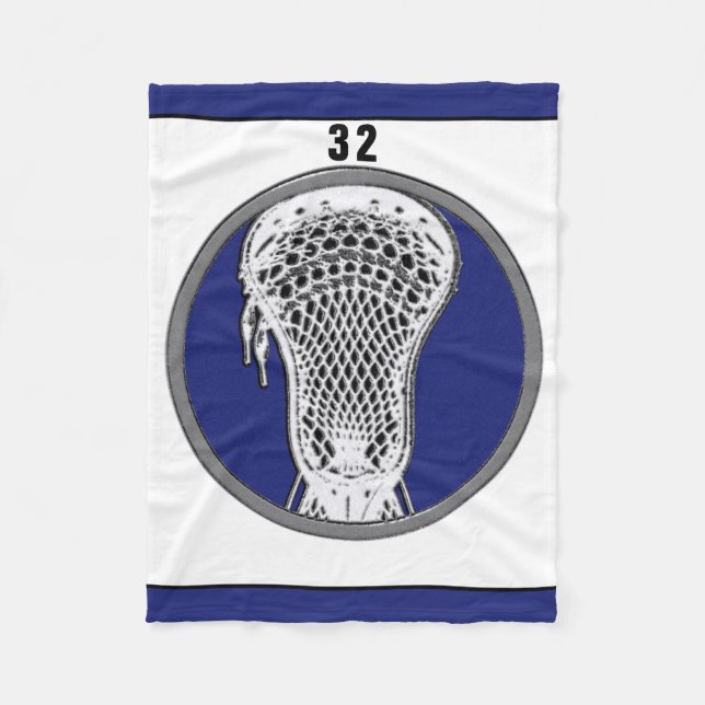 Manta Polar Jugador de Lacrosse Equipo Azul (Anverso)